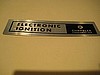 Electronic Ignition Decal for ECM